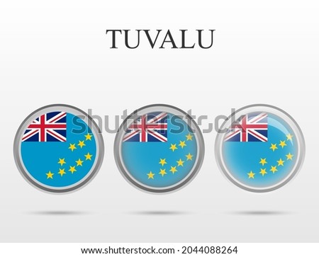 Flag of Tuvalu in the form of a circle