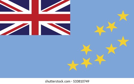 flag of tuvalu vector icon illustration eps10