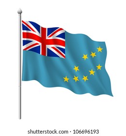Flag of Tuvalu, vector illustration