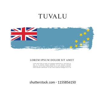 Flag of Tuvalu, vector illustration