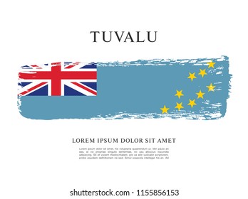 Flag of Tuvalu, vector illustration