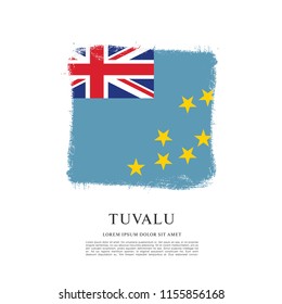 Flag of Tuvalu, vector illustration