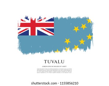 Flag of Tuvalu, vector illustration