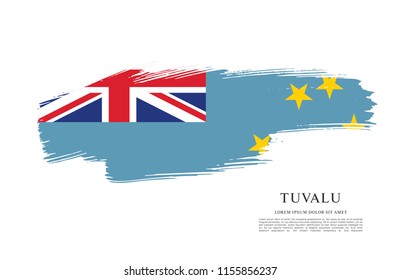 Flag of Tuvalu, vector illustration