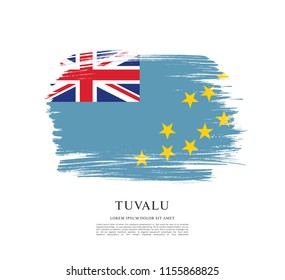 Flag of Tuvalu, vector illustration
