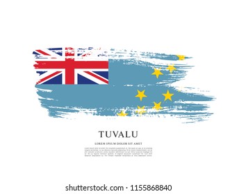 Flag of Tuvalu, vector illustration