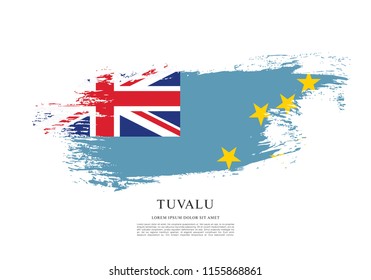 Flag of Tuvalu, vector illustration