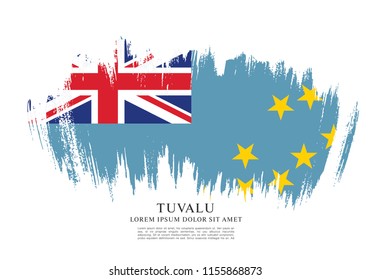 Flag of Tuvalu, vector illustration