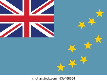 Flag of Tuvalu vector illustration