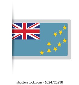 Flag of Tuvalu. Vector illustration of a stylized flag.
The slit in the paper with shadows. isolated on white.
