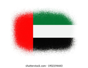 Flag of UAE in grunge style.