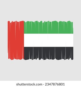 Flag of UAE national country symbol vector illustration