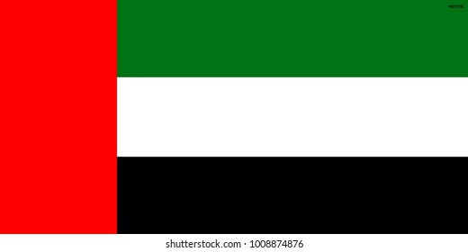 Flag of UAE. Symbol of Independence Day, souvenir soccer game, button language, icon.