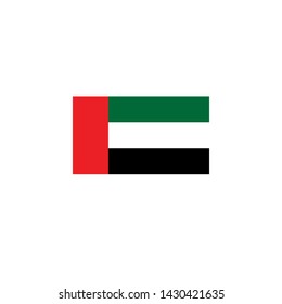 Flag UAE vector. United Arab Emirates flag vector.