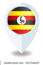 Flag of Uganda, Republic of Uganda. Template for award design, an official document with the flag of Uganda. Bright, colorful vector illustration for graphic and web design.