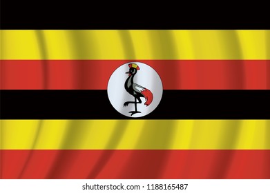 Flag of Uganda, vector illustration