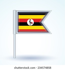 Flag of Uganda, vector illustration
