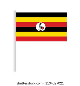 Flag of Uganda.Uganda Icon vector illustration,National flag for country of Uganda isolated, banner vector illustration. Vector illustration eps10.