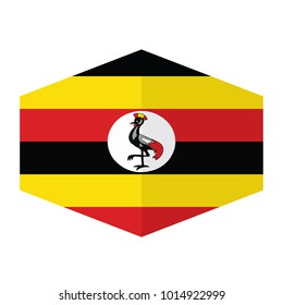 flag of Uganda,vector illustration of Uganda flag, official colors and proportion correctly. National Flag of Uganda, A Flag Illustration within a Sign of the country of Uganda.