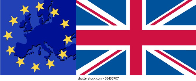 Flag of UK and EU