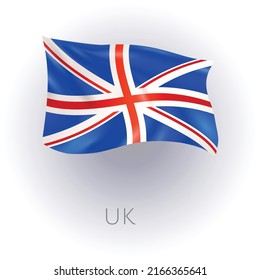 Flag of uk. Vector illustration on white background.