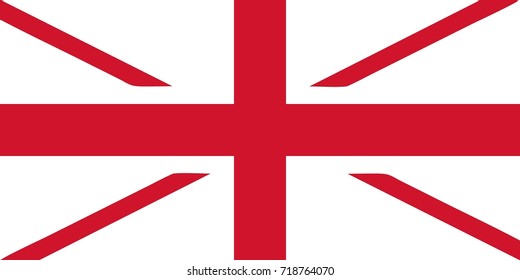Flag of the UK without blue (colour of the European Union) - isolated vector illustration