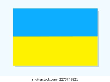Flag of Ukraine, 2d flat illustration of a Ukraine flag. EPS 10.