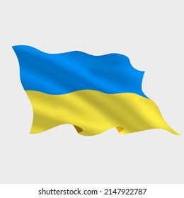 Flagge ukrainischer Sprache auf 3D-Vektorgrafik