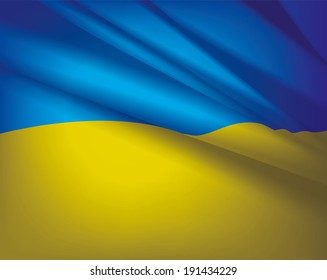 Flag of Ukraine - beautiful background.