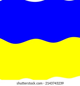 Flag of ukraine, blue and yellow colors vector format