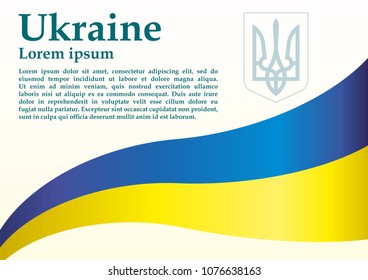 Flag of Ukraine, Ukraine. Bright, colorful vector illustration