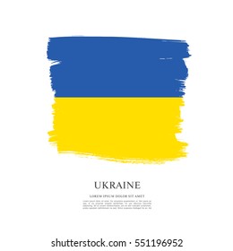 Flag of Ukraine, brush stroke background