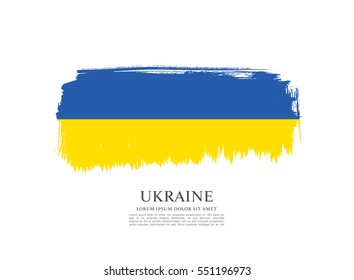 Flag of Ukraine, brush stroke background