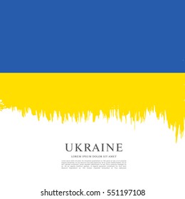 Flag of Ukraine, brush stroke background