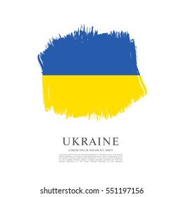 Flag of Ukraine, brush stroke background