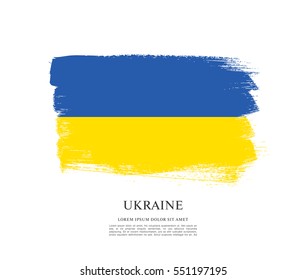 Flag of Ukraine, brush stroke background