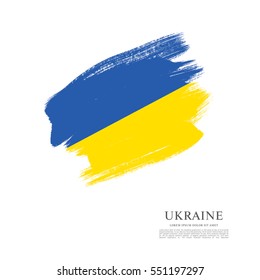 Flag of Ukraine, brush stroke background