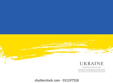 Flag of Ukraine, brush stroke background