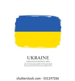 Flag of Ukraine, brush stroke background