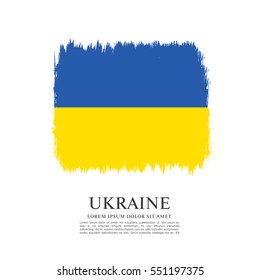 Flag of Ukraine, brush stroke background