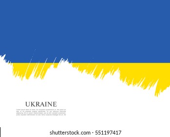 Bandeira da Ucrânia, plano de fundo do traçado do pincel