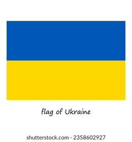 the flag of Ukraine in a flat style isolated on a white background. the state symbol of Ukraine. stock vector illustration. EPS 10.