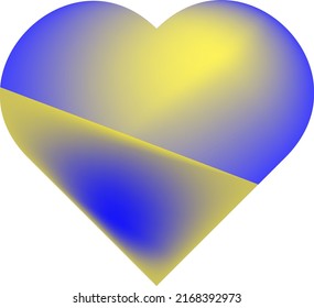 flag of ukraine in the form of a heart