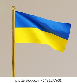 bandera ucrania libertad 3d vector