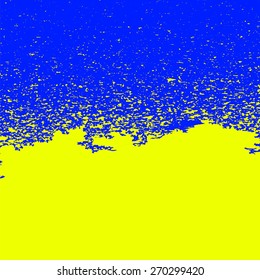 Flag of Ukraine. Grunge Painted Texture. Ukrainian Symbol of Independence.