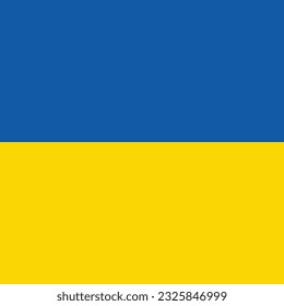 The flag of Ukraine. Flag icon. Standard color. A square flag. Computer illustration. Digital illustration. Vector illustration.