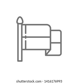 Flag of Ukraine line icon.