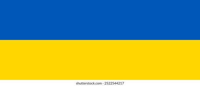 Flag of Ukraine, long version, Vector Images