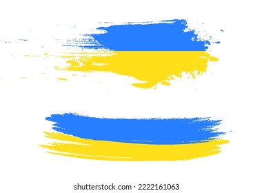 Flag of Ukraine. National symbol. Ukraine flag. Ukrainian flag symbol. Blue and yellow illustration. Stock vector illustration. Ukraine war vector icon set.