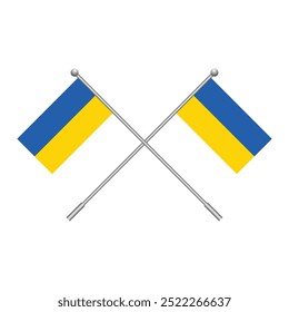 Bandeira da Ucrânia. Bandeira nacional. Símbolo da bandeira ucraniana. Ilustração vetorial.